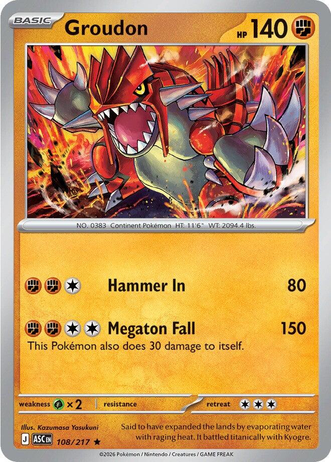 Groudon (108/217) [Mega Evolution: Ascended Heroes] | L.A. Mood Comics and Games