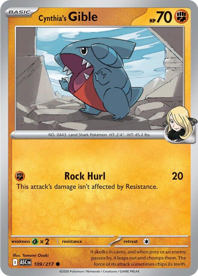 Cynthia's Gible (109/217) [Mega Evolution: Ascended Heroes] | L.A. Mood Comics and Games