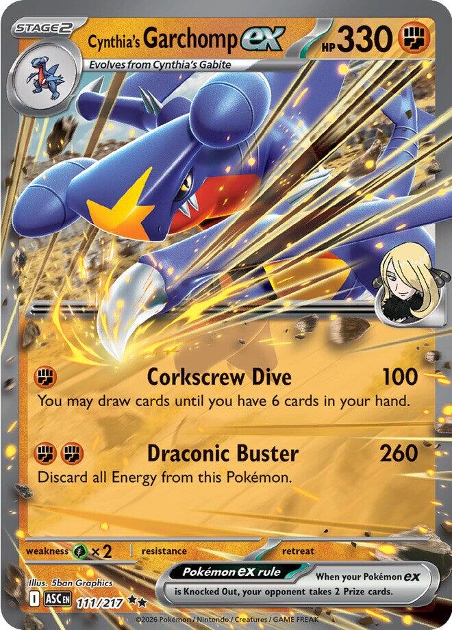 Cynthia's Garchomp ex (111/217) [Mega Evolution: Ascended Heroes] | L.A. Mood Comics and Games
