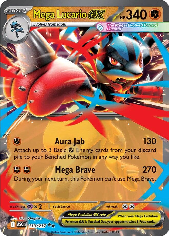 Mega Lucario ex (113/217) [Mega Evolution: Ascended Heroes] | L.A. Mood Comics and Games