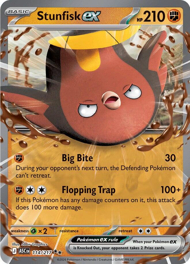 Stunfisk ex (114/217) [Mega Evolution: Ascended Heroes] | L.A. Mood Comics and Games