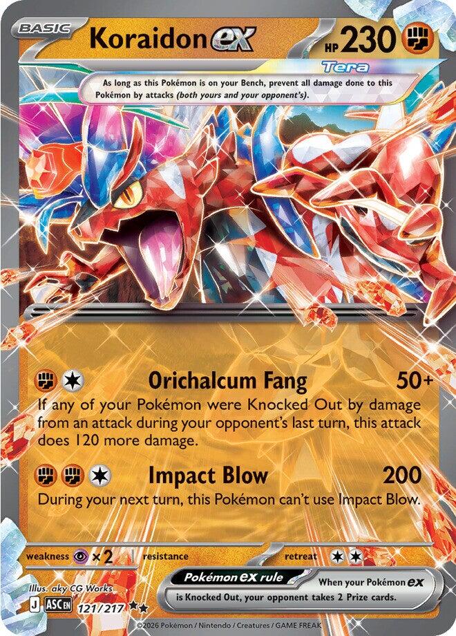Koraidon ex (121/217) [Mega Evolution: Ascended Heroes] | L.A. Mood Comics and Games