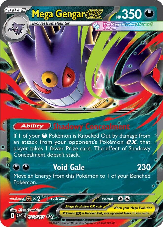 Mega Gengar ex (125/217) [Mega Evolution: Ascended Heroes] | L.A. Mood Comics and Games