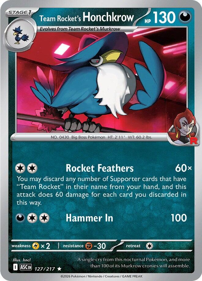 Team Rocket's Honchkrow (127/217) [Mega Evolution: Ascended Heroes] | L.A. Mood Comics and Games