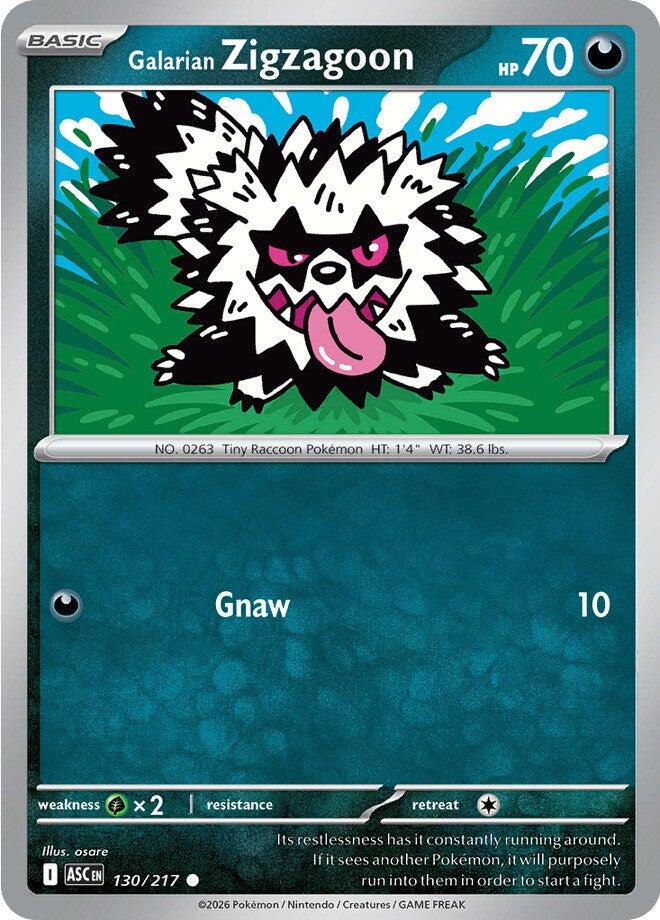 Galarian Zigzagoon (130/217) [Mega Evolution: Ascended Heroes] | L.A. Mood Comics and Games