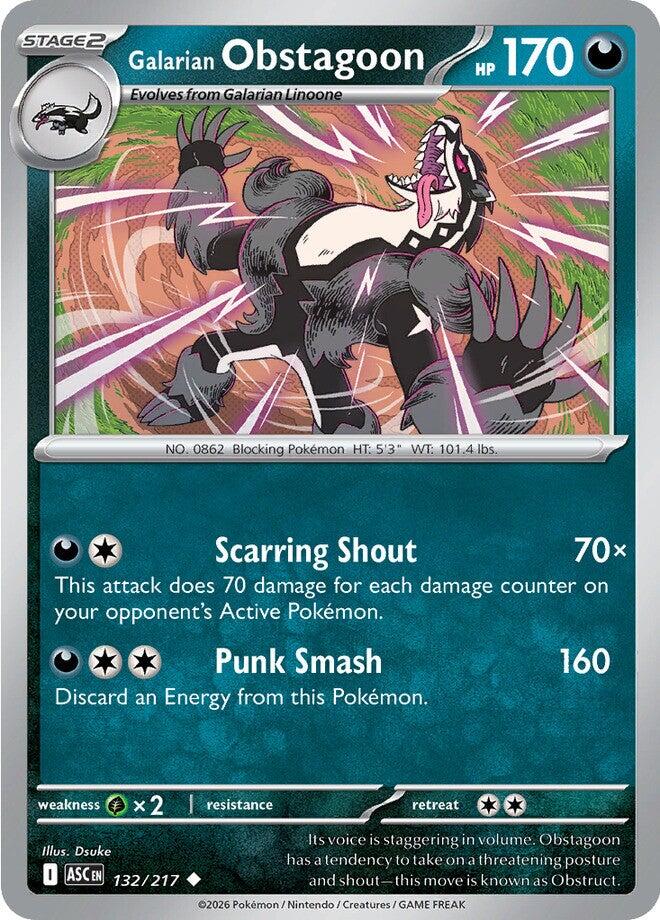 Galarian Obstagoon (132/217) [Mega Evolution: Ascended Heroes] | L.A. Mood Comics and Games