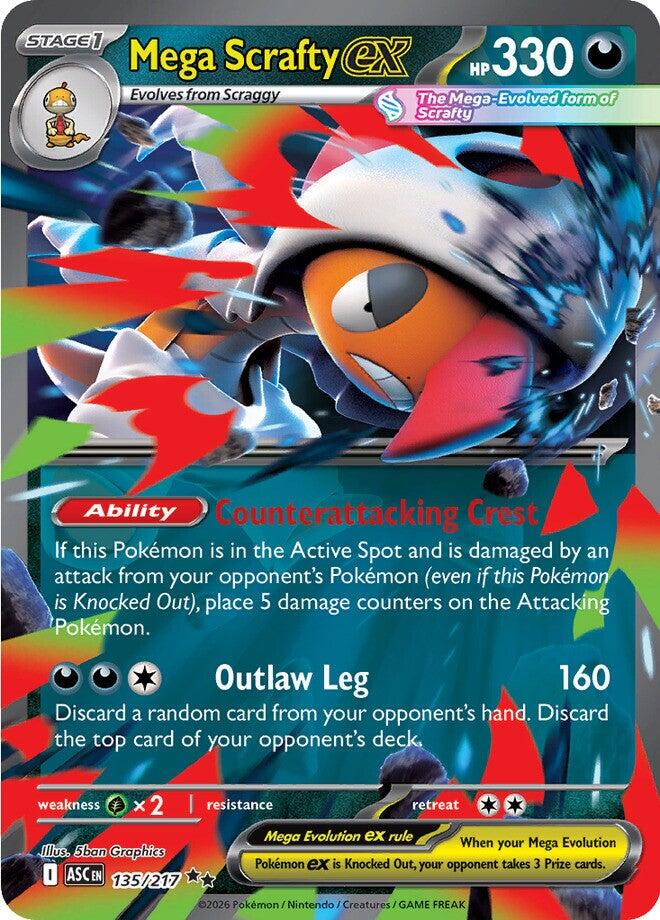 Mega Scrafty ex (135/217) [Mega Evolution: Ascended Heroes] | L.A. Mood Comics and Games