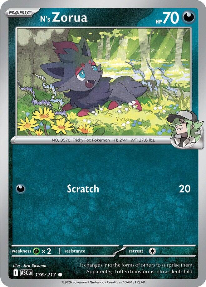 N's Zorua (136/217) [Mega Evolution: Ascended Heroes] | L.A. Mood Comics and Games