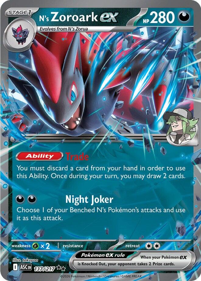 N's Zoroark ex (137/217) [Mega Evolution: Ascended Heroes] | L.A. Mood Comics and Games