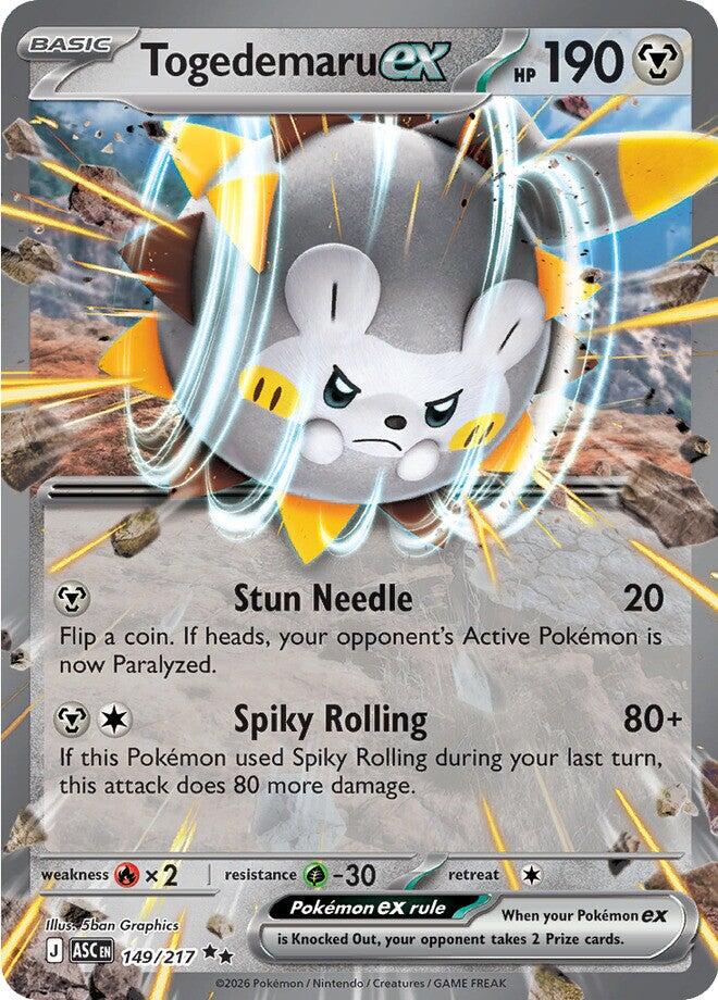 Togedemaru ex (149/217) [Mega Evolution: Ascended Heroes] | L.A. Mood Comics and Games