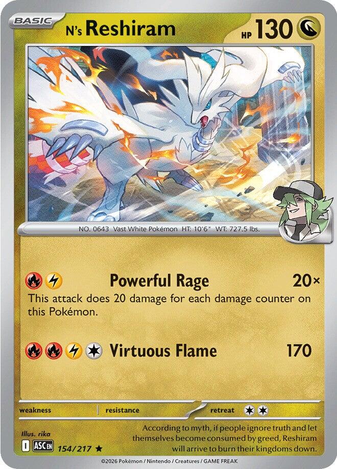 N's Reshiram (154/217) [Mega Evolution: Ascended Heroes] | L.A. Mood Comics and Games