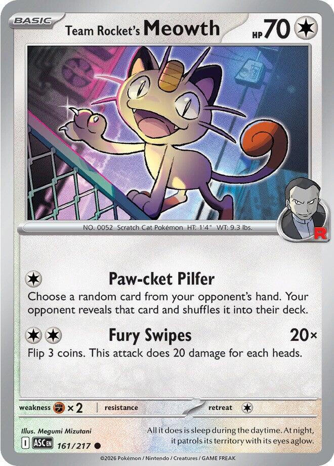 Team Rocket's Meowth (161/217) [Mega Evolution: Ascended Heroes] | L.A. Mood Comics and Games