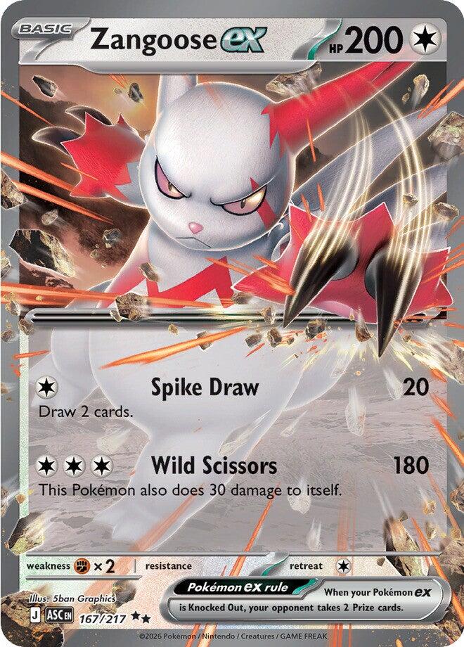 Zangoose ex (167/217) [Mega Evolution: Ascended Heroes] | L.A. Mood Comics and Games