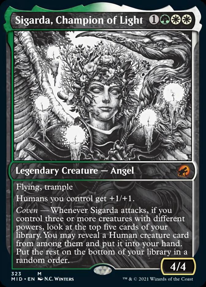 Sigarda, Champion of Light (Showcase) [Innistrad: Midnight Hunt] | L.A. Mood Comics and Games