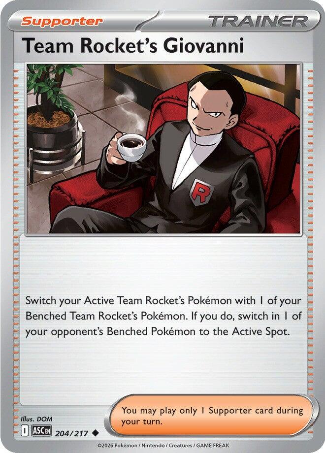 Team Rocket's Giovanni (204/217) [Mega Evolution: Ascended Heroes] | L.A. Mood Comics and Games