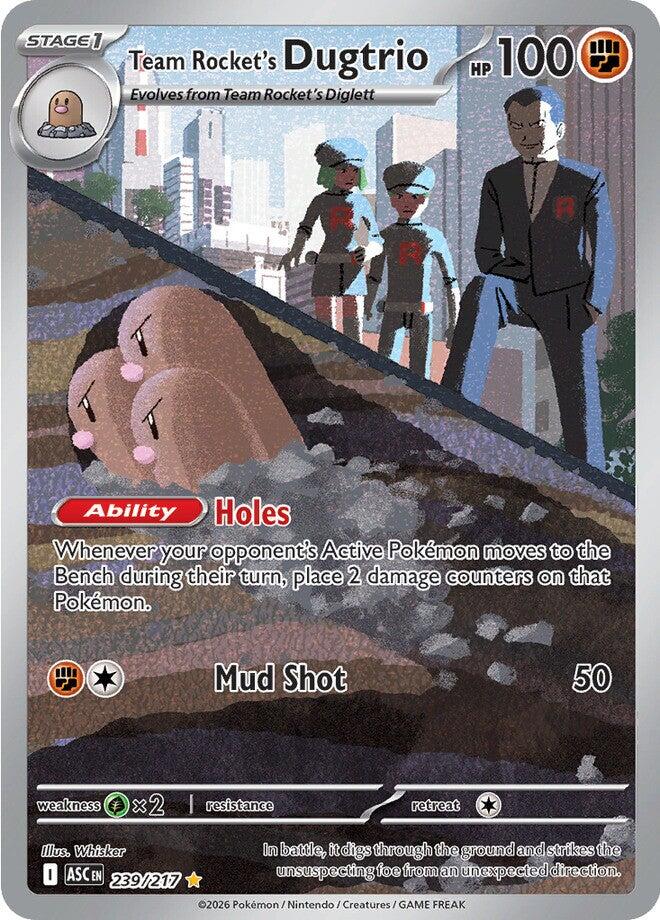 Team Rocket's Dugtrio (239/217) [Mega Evolution: Ascended Heroes] | L.A. Mood Comics and Games