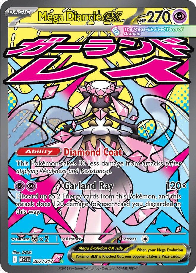 Mega Diancie ex (267/217) [Mega Evolution: Ascended Heroes] | L.A. Mood Comics and Games