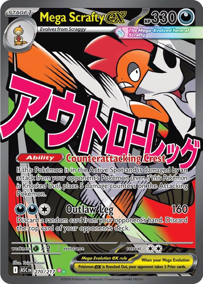 Mega Scrafty ex (270/217) [Mega Evolution: Ascended Heroes] | L.A. Mood Comics and Games