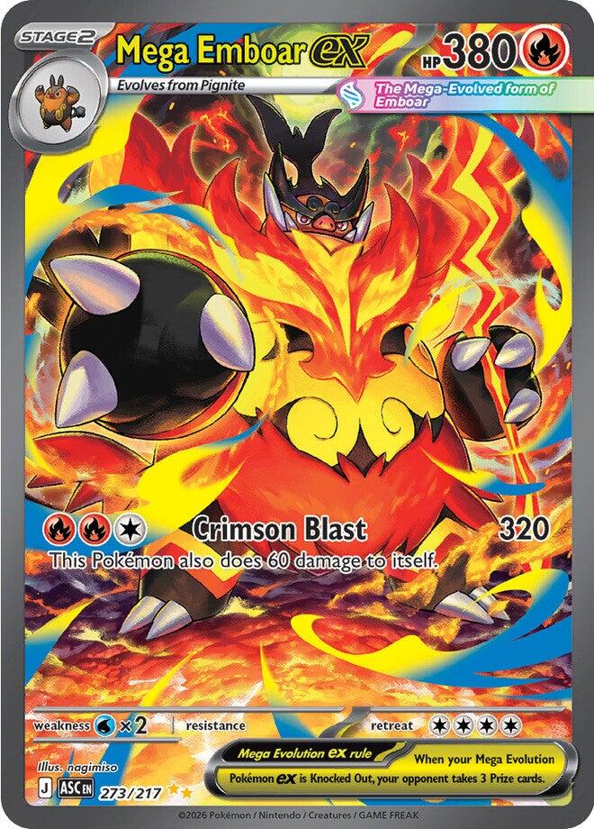 Mega Emboar ex (273/217) [Mega Evolution: Ascended Heroes] | L.A. Mood Comics and Games