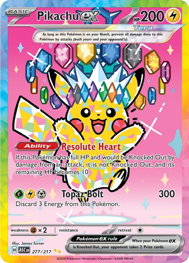 Pikachu ex (277/217) [Mega Evolution: Ascended Heroes] | L.A. Mood Comics and Games