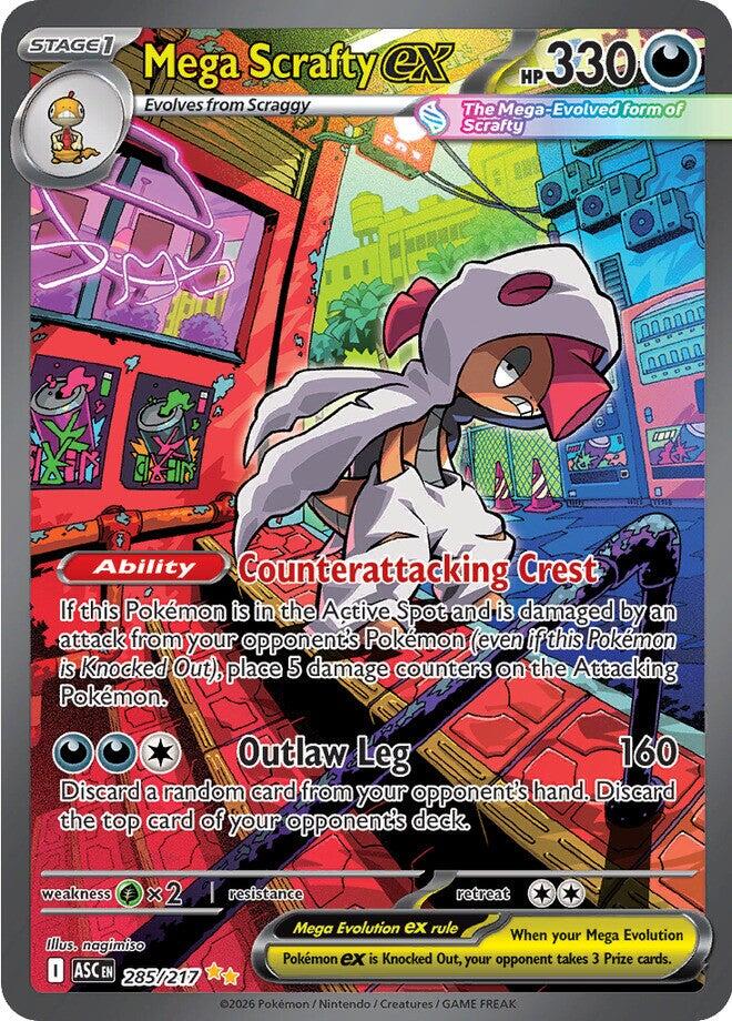 Mega Scrafty ex (285/217) [Mega Evolution: Ascended Heroes] | L.A. Mood Comics and Games