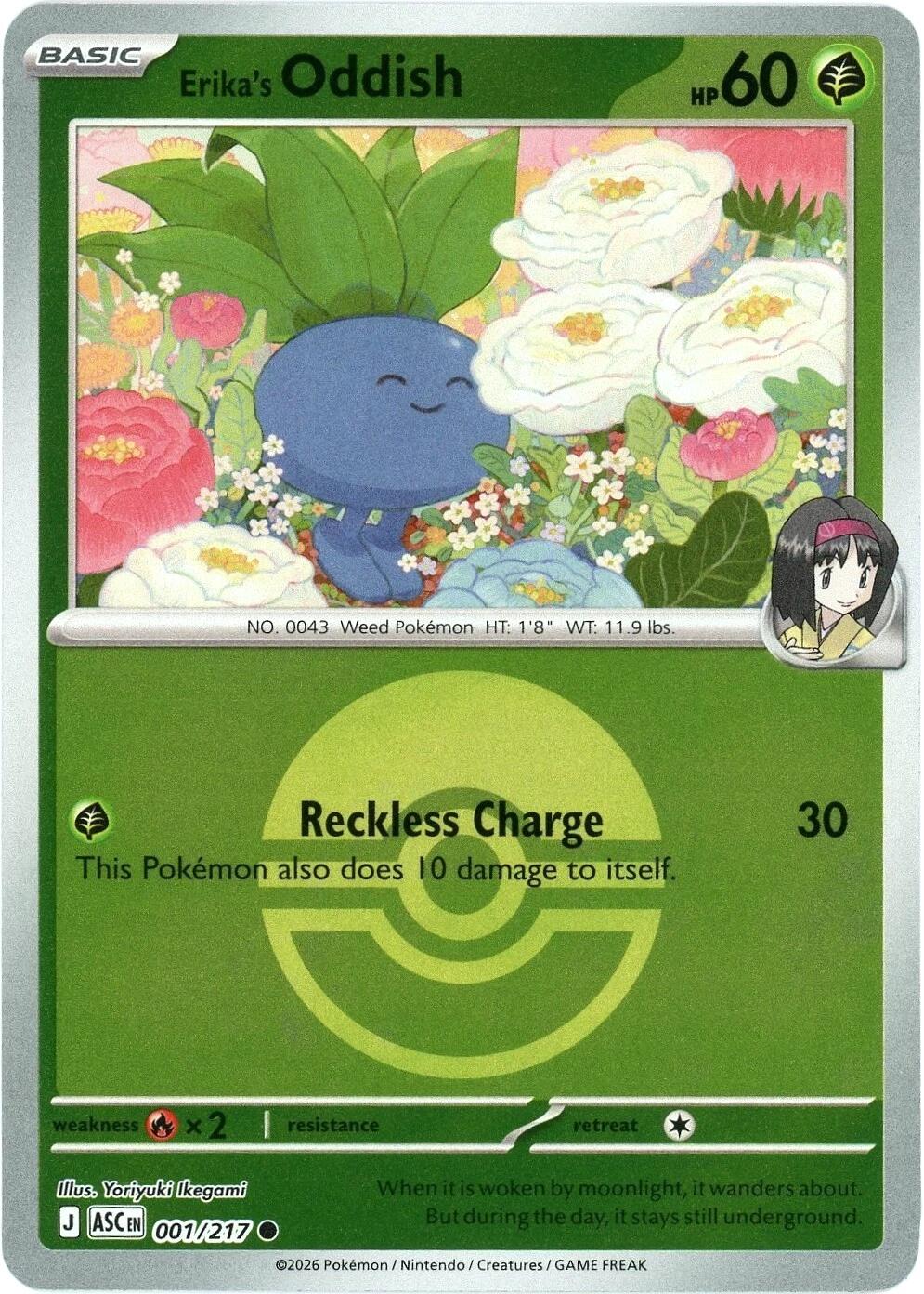 Erika's Oddish (001/217) (Poke Ball) [Mega Evolution: Ascended Heroes] | L.A. Mood Comics and Games