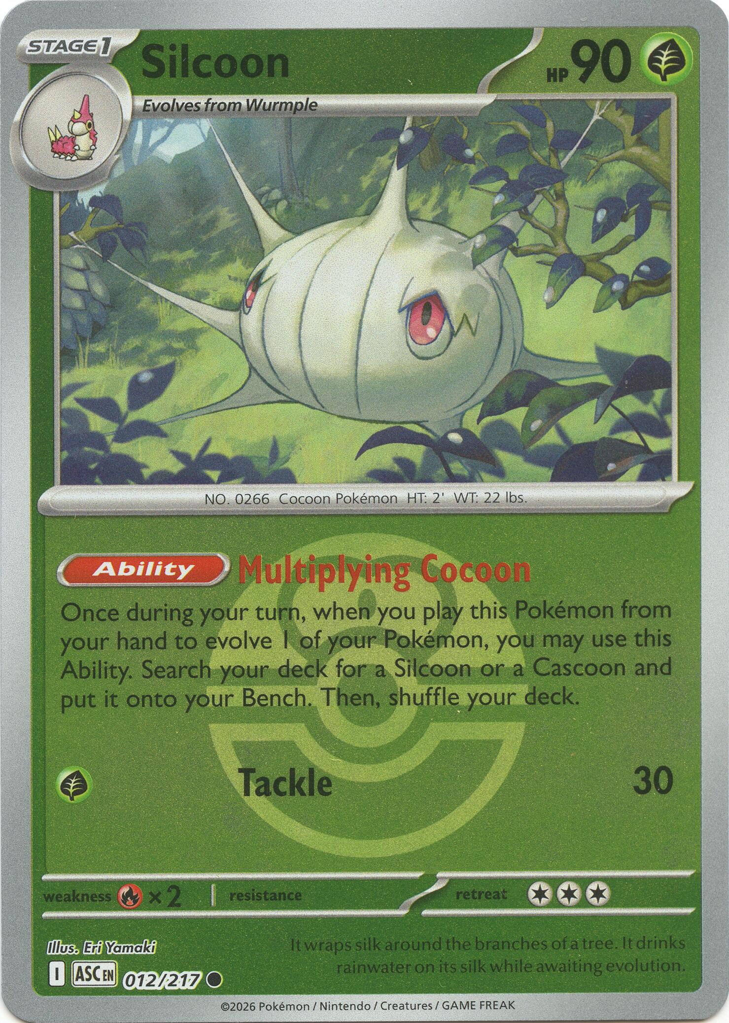Silcoon (012/217) (Love Ball) [Mega Evolution: Ascended Heroes] | L.A. Mood Comics and Games