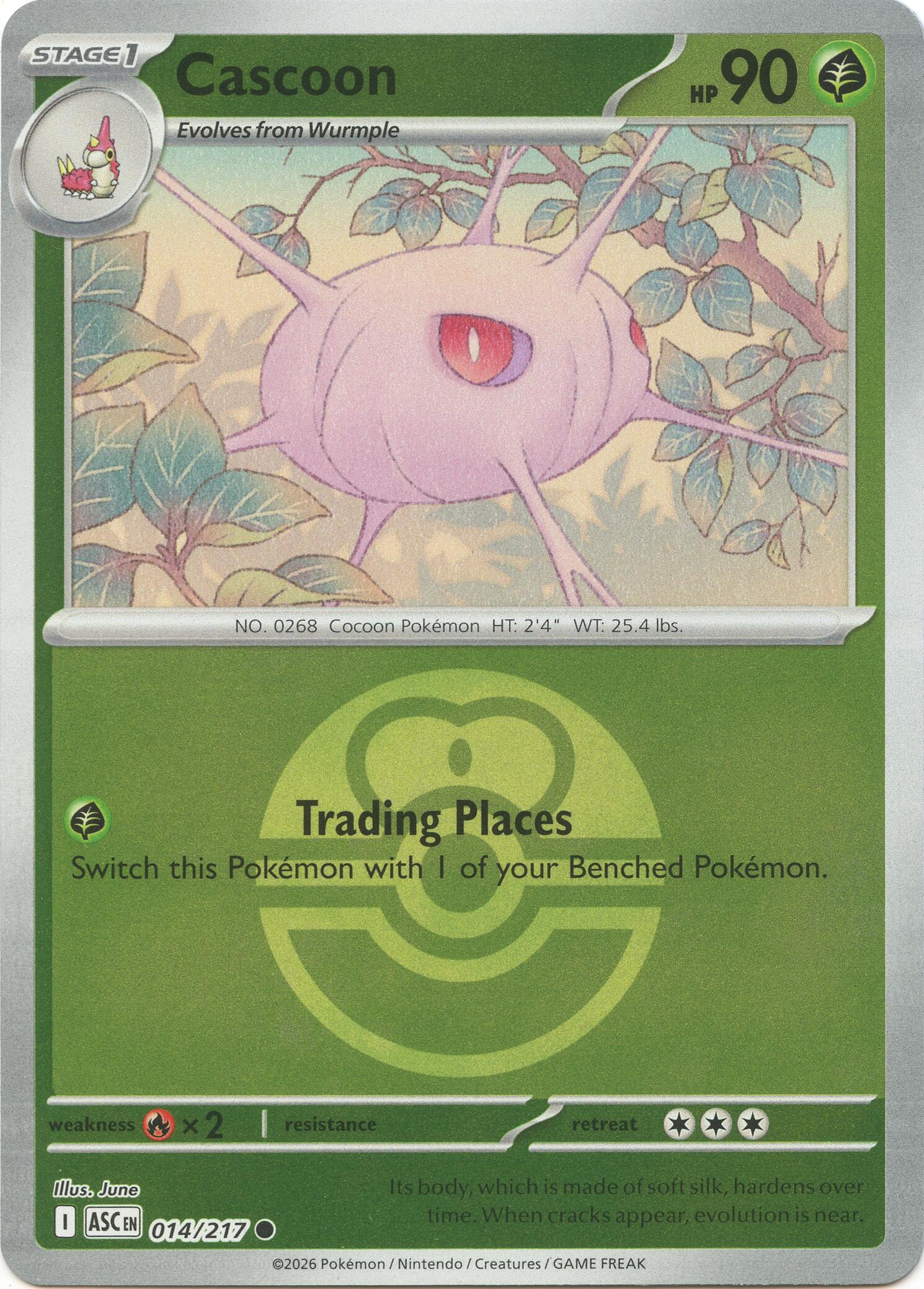 Cascoon (014/217) (Love Ball) [Mega Evolution: Ascended Heroes] | L.A. Mood Comics and Games