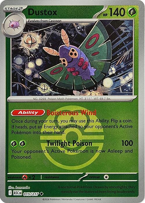 Dustox (015/217) (Love Ball) [Mega Evolution: Ascended Heroes] | L.A. Mood Comics and Games