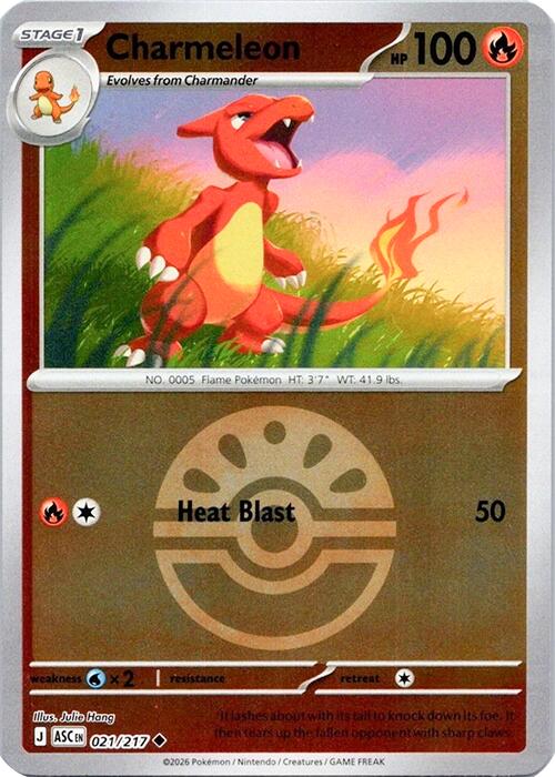Charmeleon (021/217) (Quick Ball) [Mega Evolution: Ascended Heroes] | L.A. Mood Comics and Games