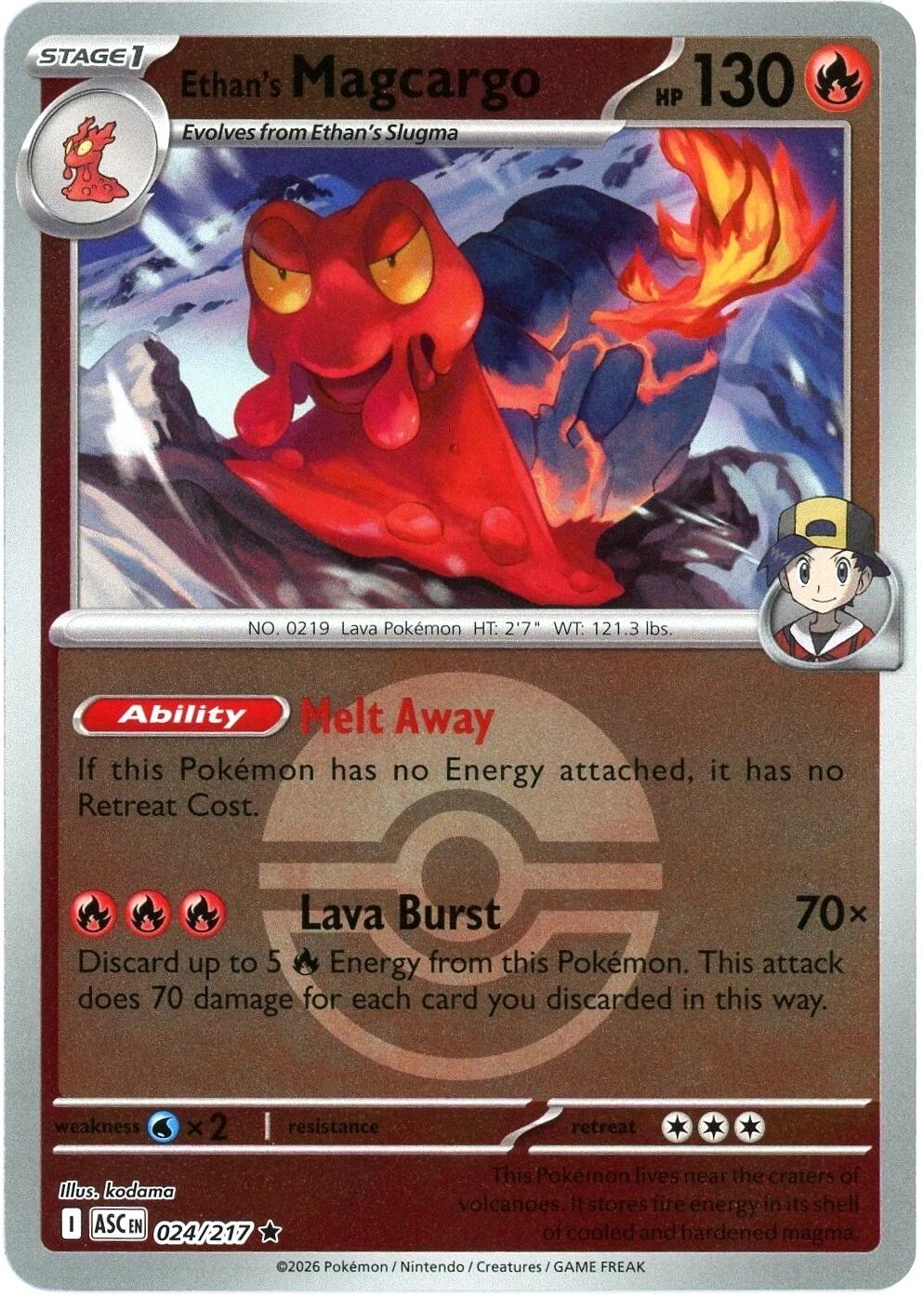 Ethan's Magcargo (024/217) (Poke Ball) [Mega Evolution: Ascended Heroes] | L.A. Mood Comics and Games