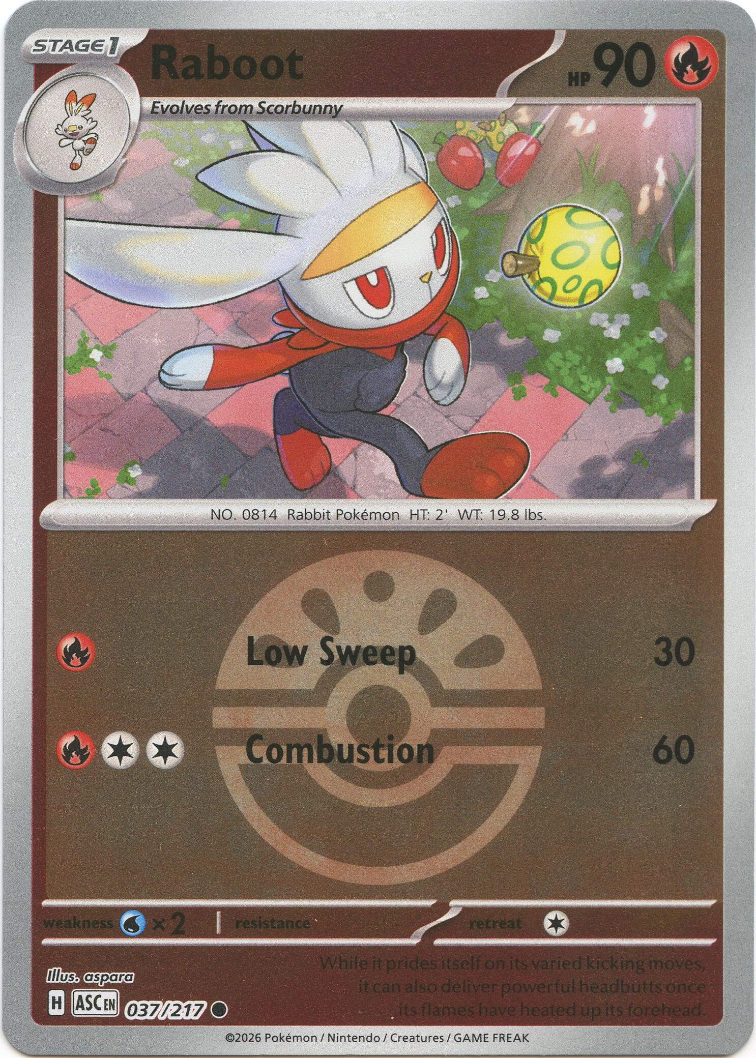 Raboot (037/217) (Friend Ball) [Mega Evolution: Ascended Heroes] | L.A. Mood Comics and Games