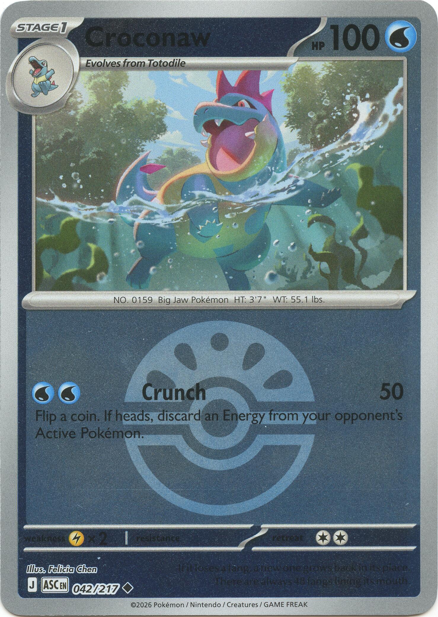 Croconaw (042/217) (Friend Ball) [Mega Evolution: Ascended Heroes] | L.A. Mood Comics and Games