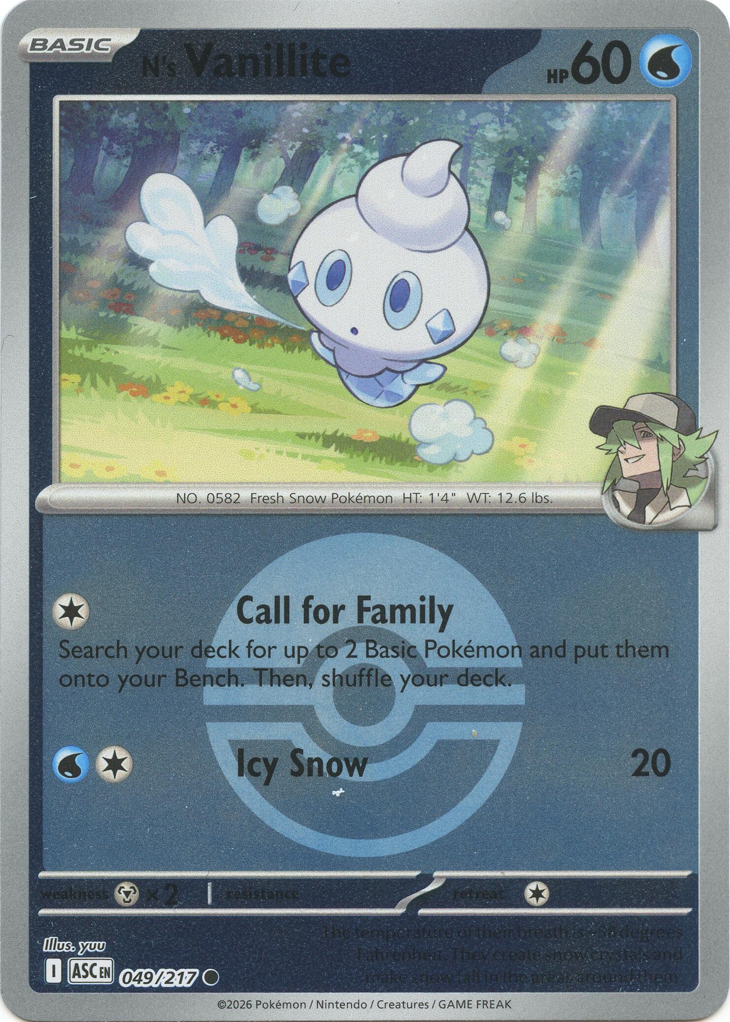 N's Vanillite (049/217) (Poke Ball) [Mega Evolution: Ascended Heroes] | L.A. Mood Comics and Games