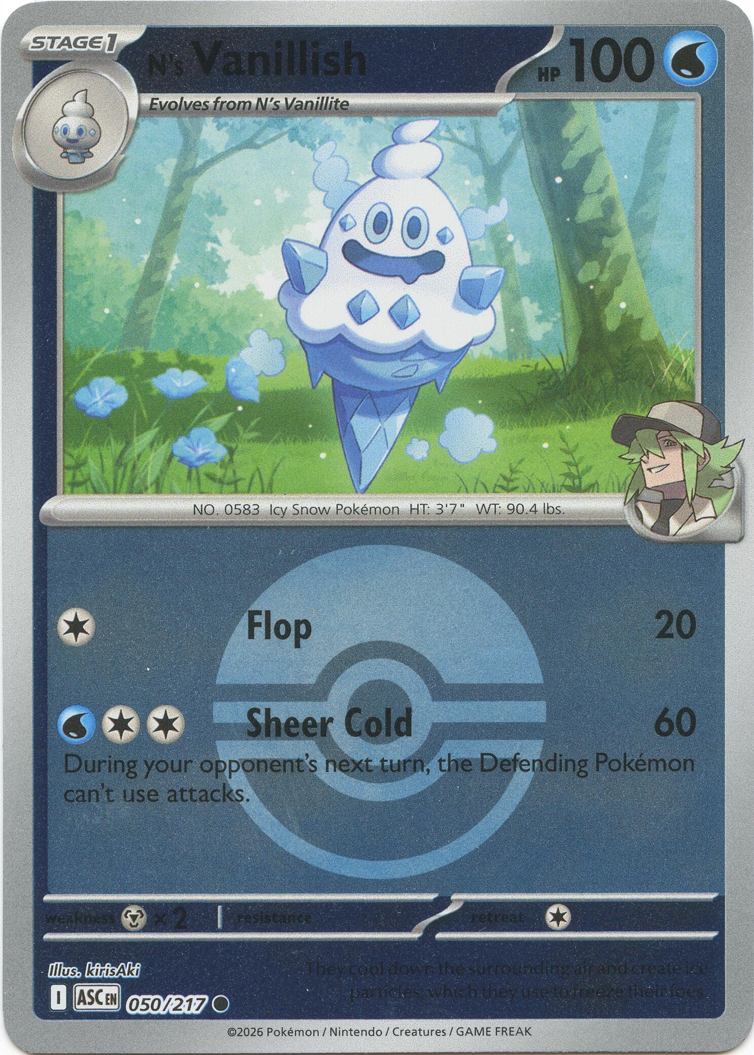 N's Vanillish (050/217) (Poke Ball) [Mega Evolution: Ascended Heroes] | L.A. Mood Comics and Games