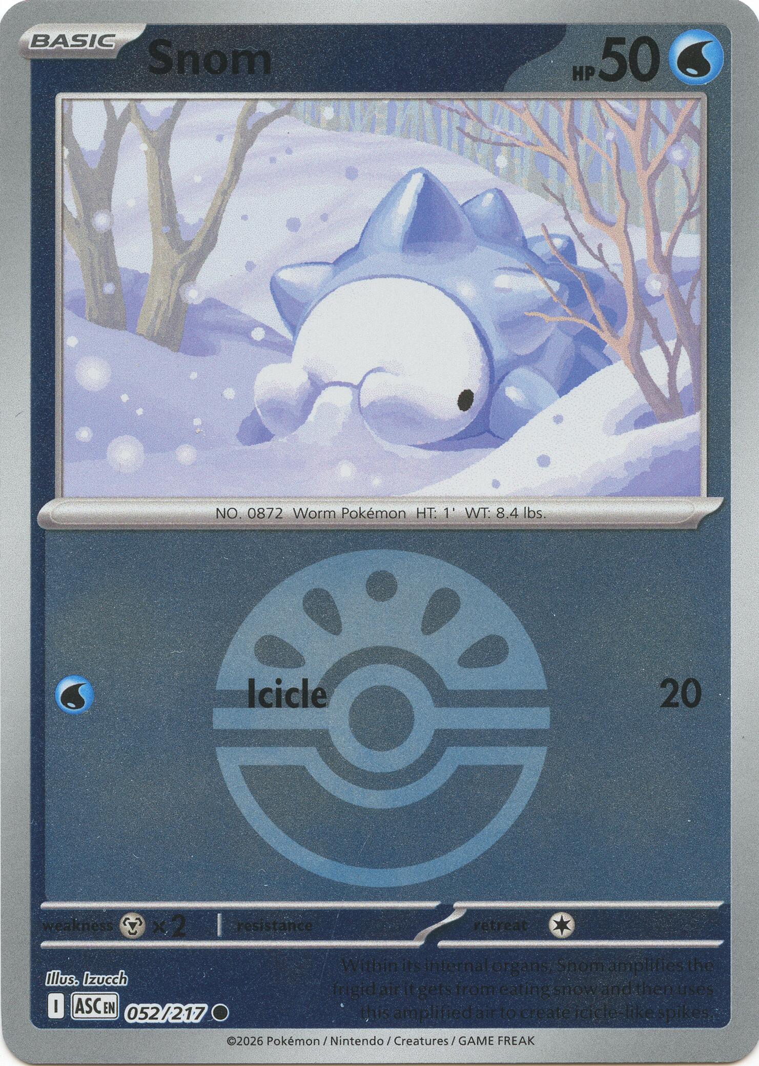 Snom (052/217) (Friend Ball) [Mega Evolution: Ascended Heroes] | L.A. Mood Comics and Games