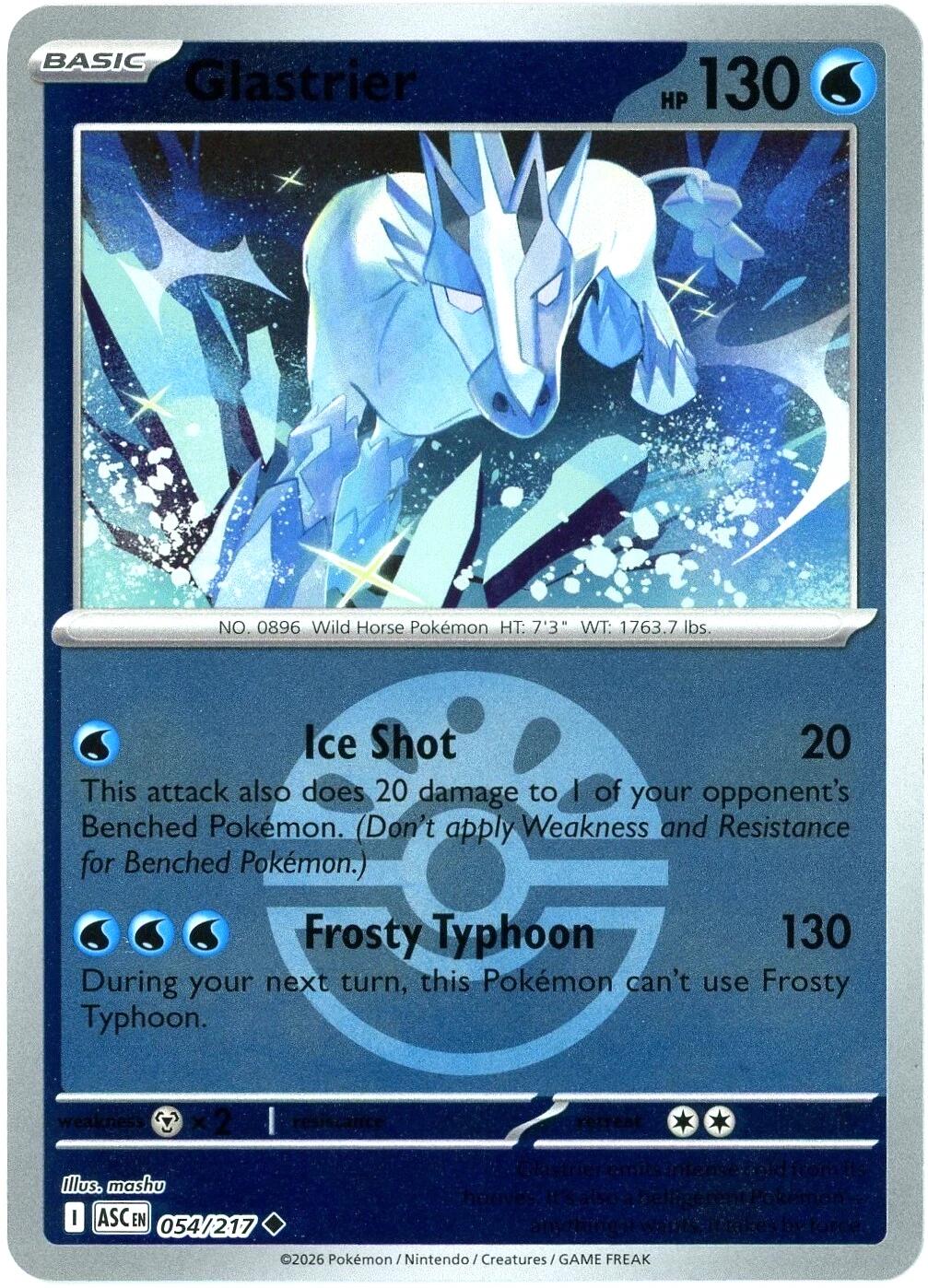 Glastrier (054/217) (Friend Ball) [Mega Evolution: Ascended Heroes] | L.A. Mood Comics and Games