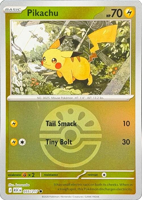 Pikachu (055/217) (Friend Ball) [Mega Evolution: Ascended Heroes] | L.A. Mood Comics and Games