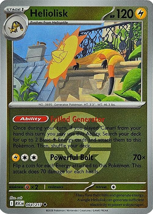Heliolisk (064/217) (Quick Ball) [Mega Evolution: Ascended Heroes] | L.A. Mood Comics and Games