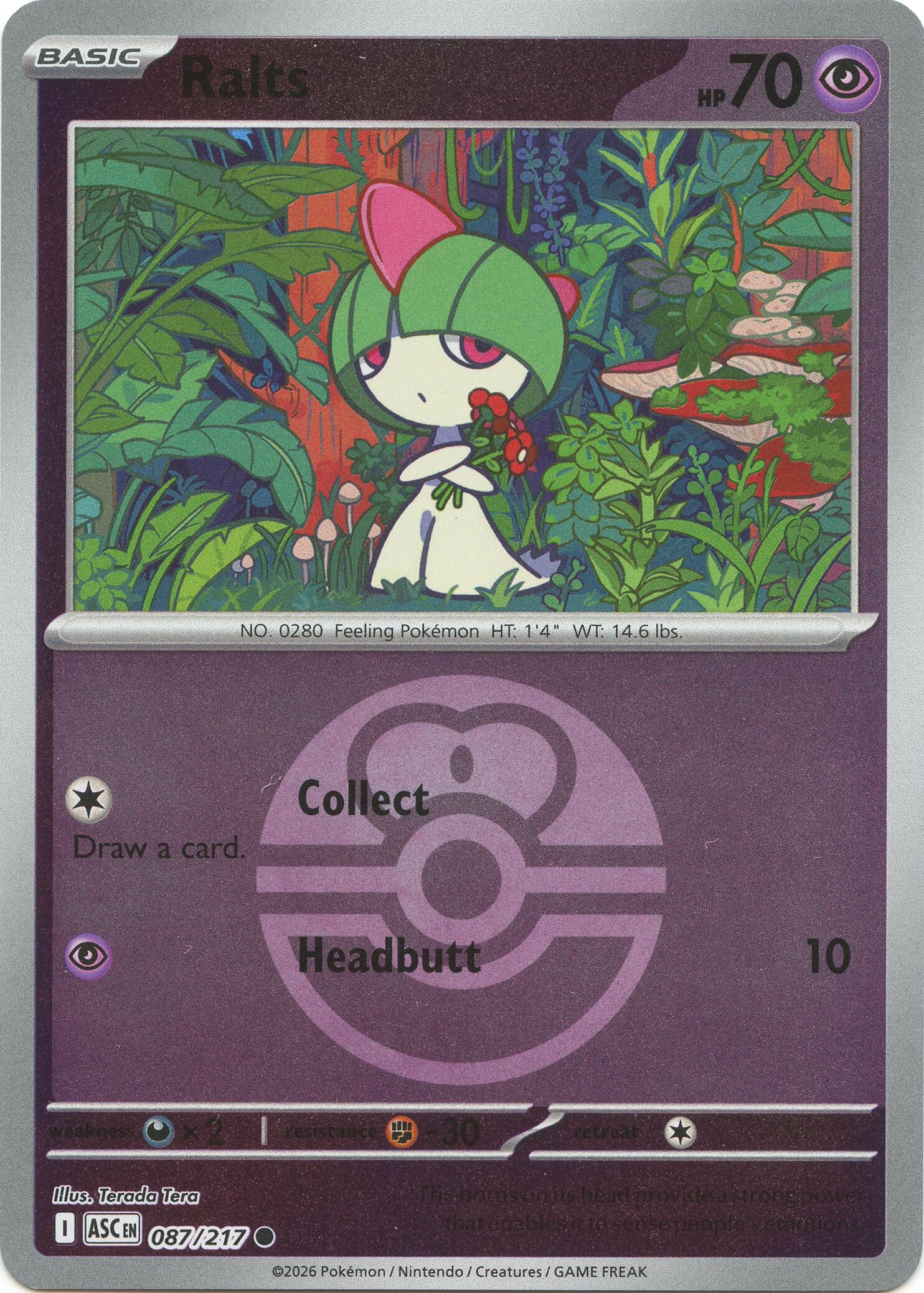 Ralts (087/217) (Love Ball) [Mega Evolution: Ascended Heroes] | L.A. Mood Comics and Games
