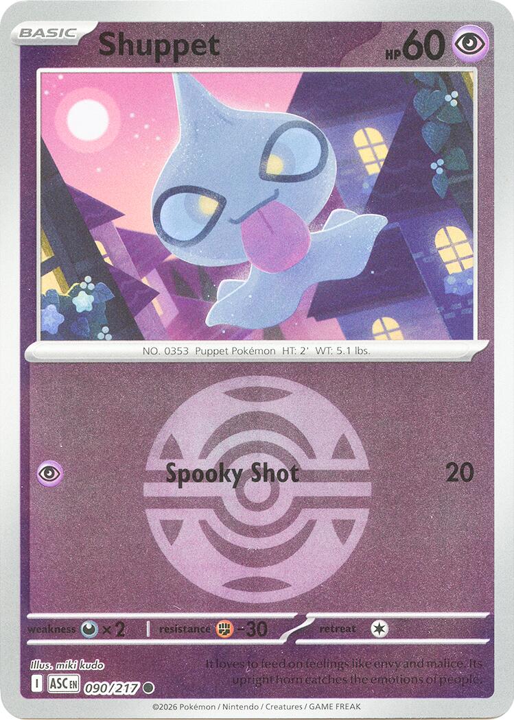 Shuppet (090/217) (Dusk Ball) [Mega Evolution: Ascended Heroes] | L.A. Mood Comics and Games
