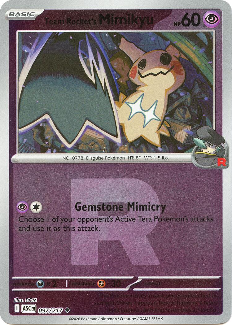 Team Rocket's Mimikyu (097/217) (Team Rocket) [Mega Evolution: Ascended Heroes] | L.A. Mood Comics and Games