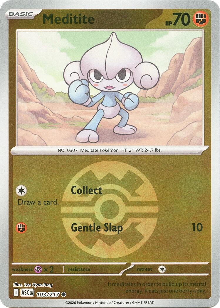 Meditite (103/217) (Quick Ball) [Mega Evolution: Ascended Heroes] | L.A. Mood Comics and Games