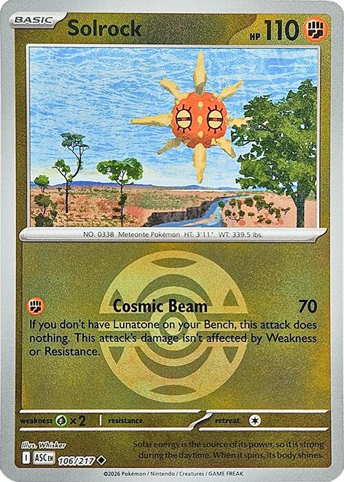 Solrock (106/217) (Dusk Ball) [Mega Evolution: Ascended Heroes] | L.A. Mood Comics and Games