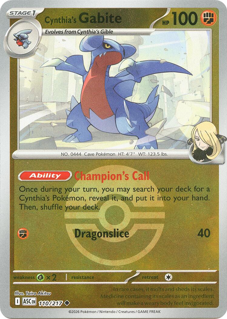 Cynthia's Gabite (110/217) (Poke Ball) [Mega Evolution: Ascended Heroes] | L.A. Mood Comics and Games