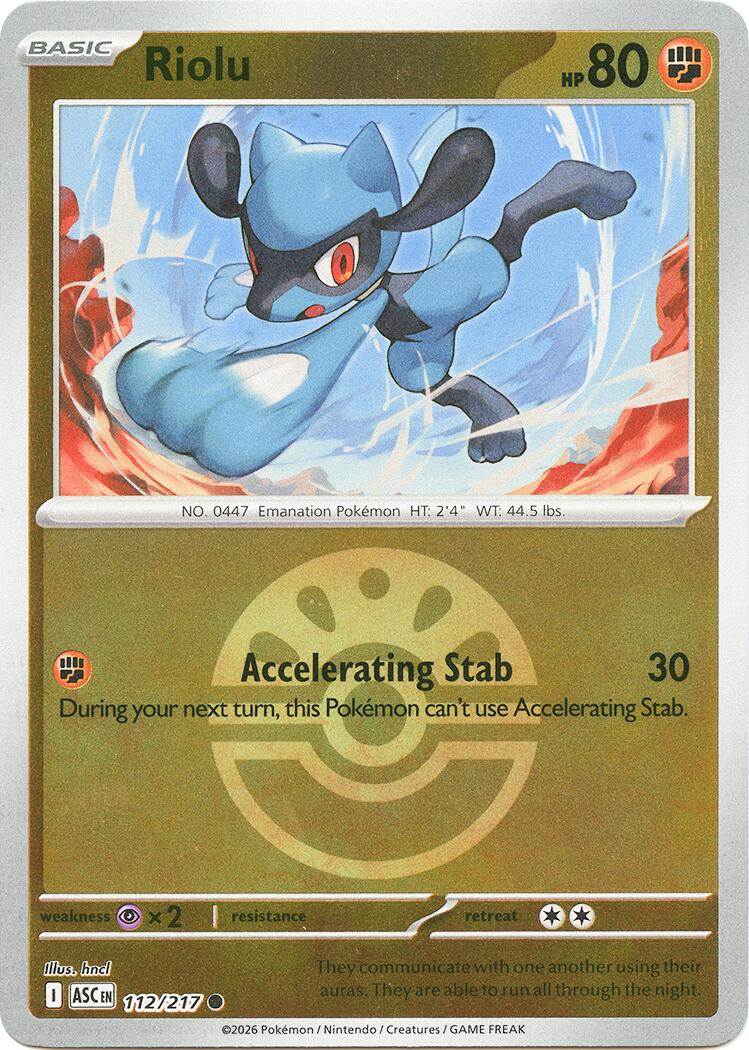 Riolu (112/217) (Friend Ball) [Mega Evolution: Ascended Heroes] | L.A. Mood Comics and Games