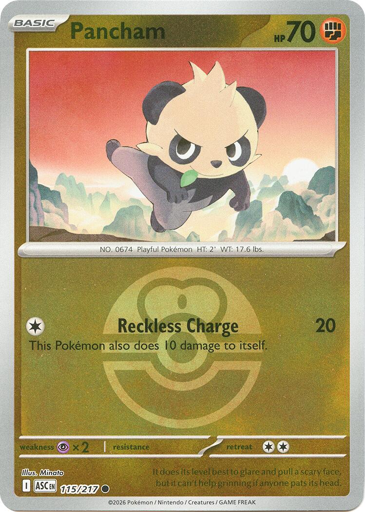 Pancham (115/217) (Love Ball) [Mega Evolution: Ascended Heroes] | L.A. Mood Comics and Games