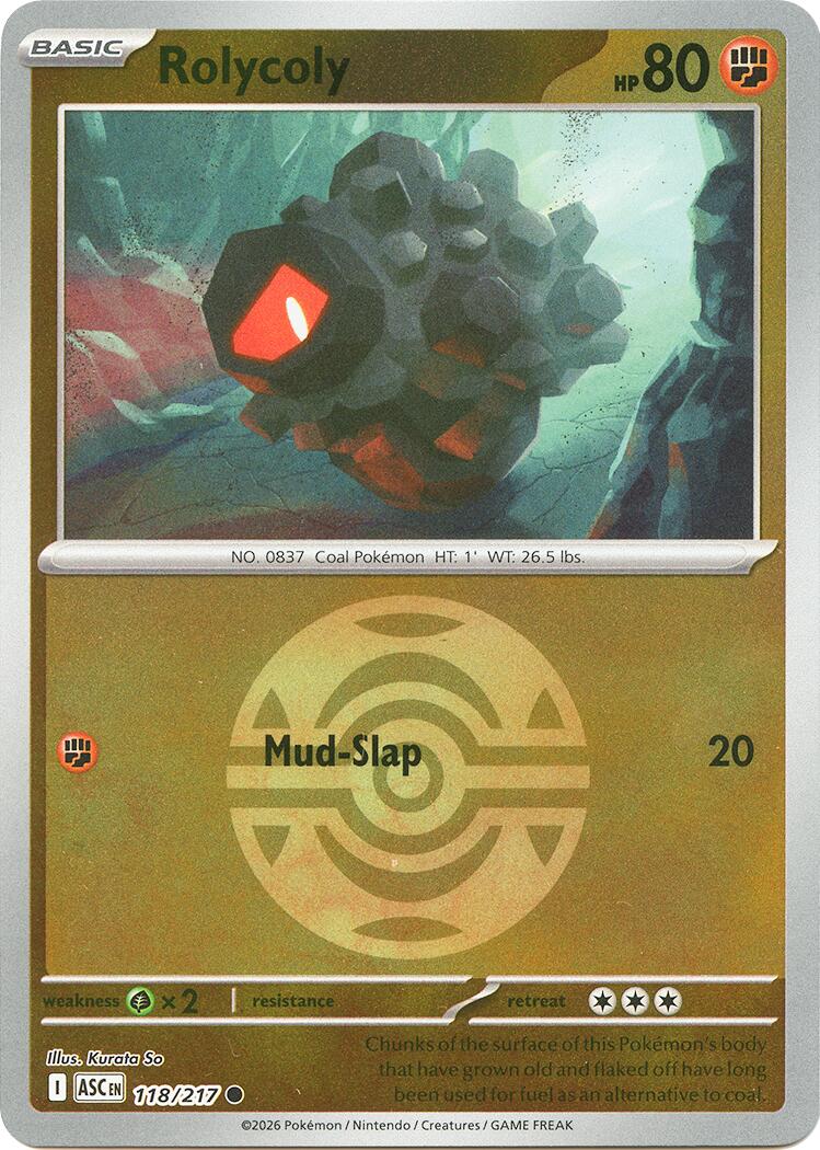 Rolycoly (118/217) (Dusk Ball) [Mega Evolution: Ascended Heroes] | L.A. Mood Comics and Games