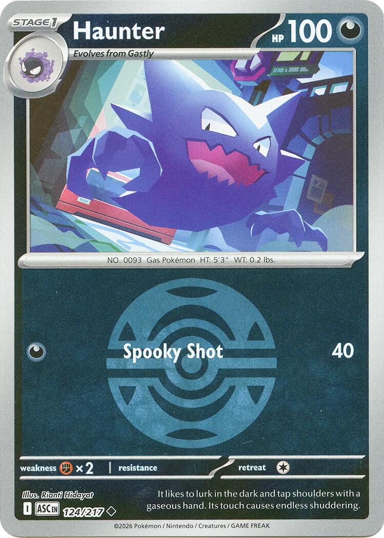 Haunter (124/217) (Dusk Ball) [Mega Evolution: Ascended Heroes] | L.A. Mood Comics and Games