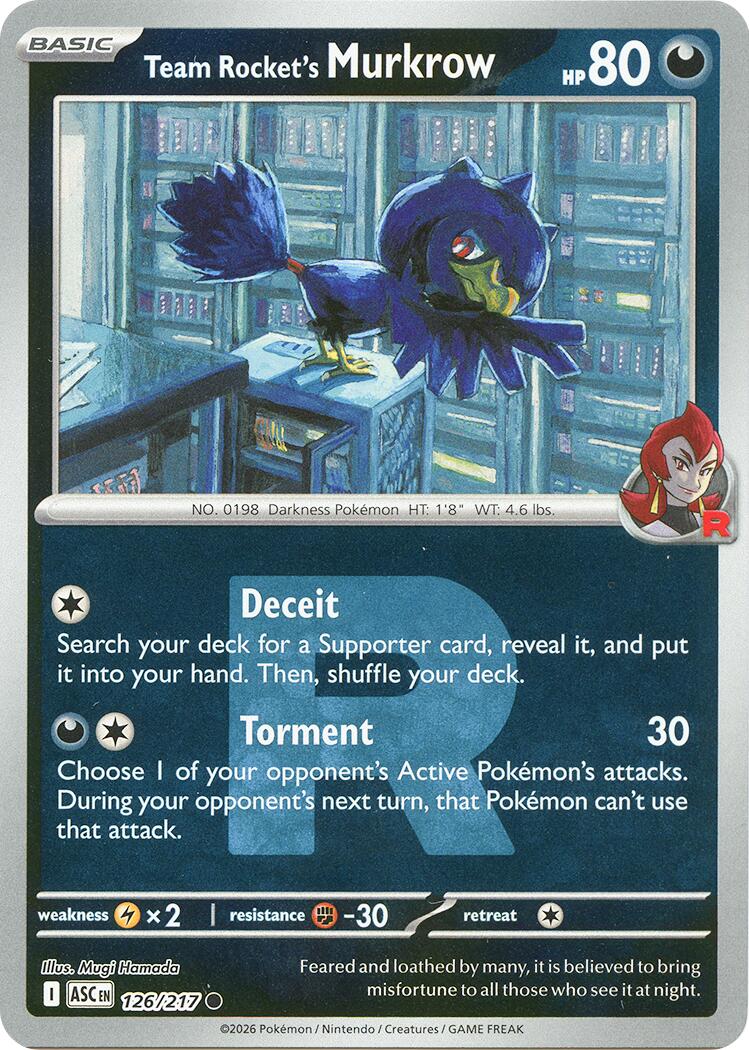 Team Rocket's Murkrow (126/217) (Team Rocket) [Mega Evolution: Ascended Heroes] | L.A. Mood Comics and Games